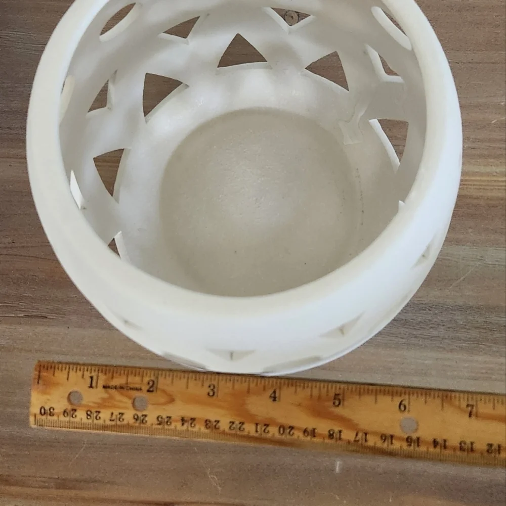 🏠 Hobby Lobby White Ceramic Geometric Vase – Mirage Collection Elegant Ambiance
